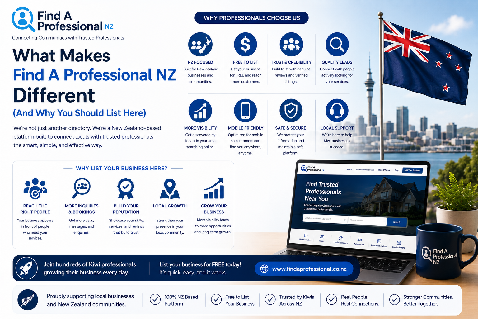 What Makes Find A Professional NZ Different (And Why You Should List Here)